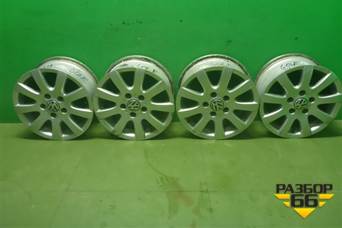 Диски колёсные литые (комплект)  R15 EJ6,5 5x112 ET50 Ц.О.57,1 (1K0601025A) для Volkswagen Golf V с 2003-2009г