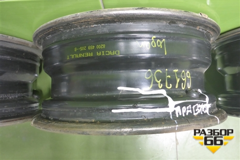 Диски колёсные штампованные (комплект)  R14 EJ5,5 4х100 ET43 Ц.О.60,1 (8200459205B) для Renault Logan с 2004-2015г (Логан)
