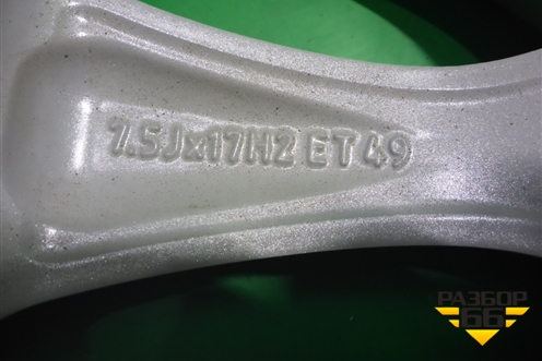 Диск колёсный литой (новый) R17 EJ7,5 5x112 ET49 Ц.О.57,1 (3T0601025G) для Skoda Superb с 2008-2015г