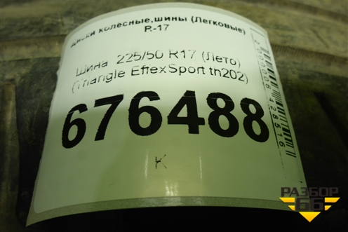 Шина  225/50 R17 (Лето) (TriangleEffexSportth202) (TRIANGLEEFFEXSPORTTH202)