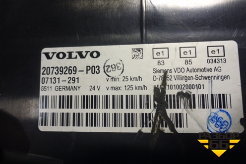Щиток приборов АКПП (20739269) для Volvo  TRUCK FH с 2008-2013г