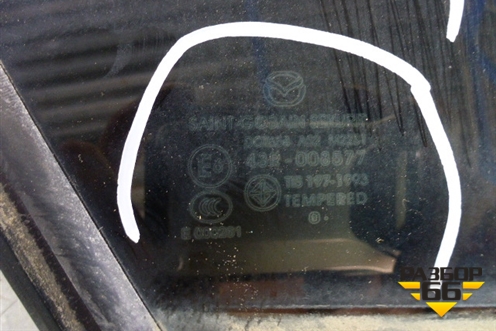 Стекло двери задней правой форточка (седан) (BBM572661A) для Mazda Mazda 3 (BL) с 2009-2013г