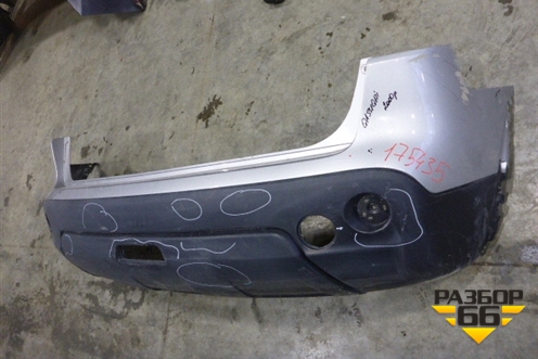 Бампер задний (85022JD00H) для Nissan Qashqai (J10E) с 2006-2013г (Кашкай)