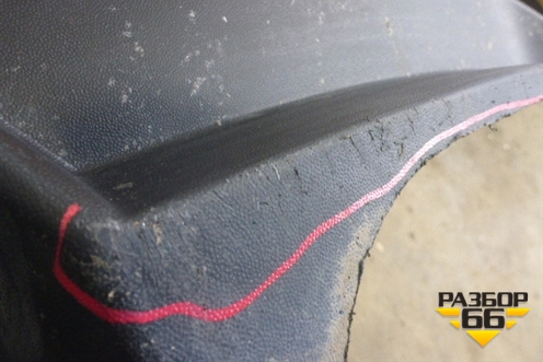 Юбка заднего бампера (под парктроник) (5E5807521) для Skoda Octavia (A7) с 2013г (Октавия)