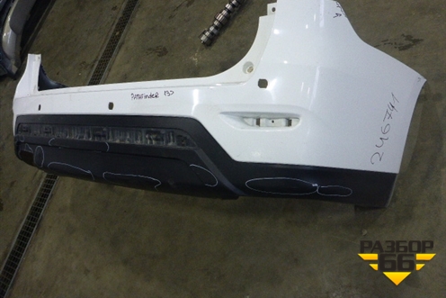 Бампер задний (под парктроник) (850223KN0H) для Nissan Pathfinder (R52R) с 2012-2020г