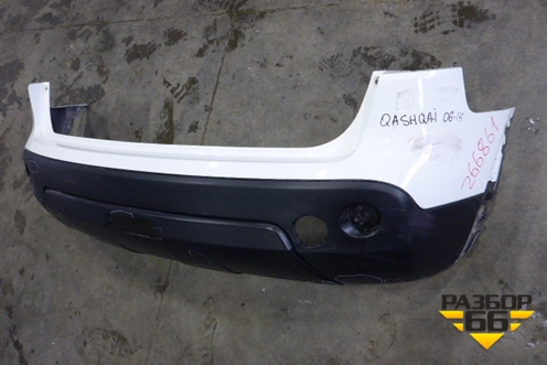Бампер задний (85022JD00H) для Nissan Qashqai (J10E) с 2006-2013г (Кашкай)