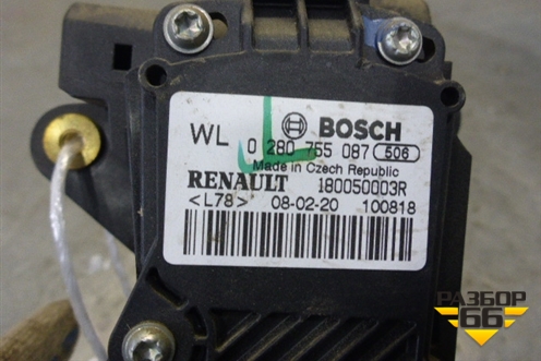 Педаль газа электронная (0280755087) для Renault Laguna-3 с 2009г