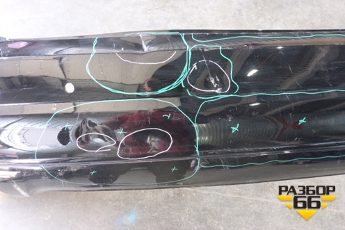 Бампер задний (до 2010г под парктроник) (A2048850238) для Mercedes Benz C-Klass W204 с 2007-2014г (Ц)