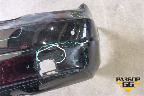 Бампер задний (до 2010г под парктроник) (A2048850238) для Mercedes Benz C-Klass W204 с 2007-2014г (Ц)