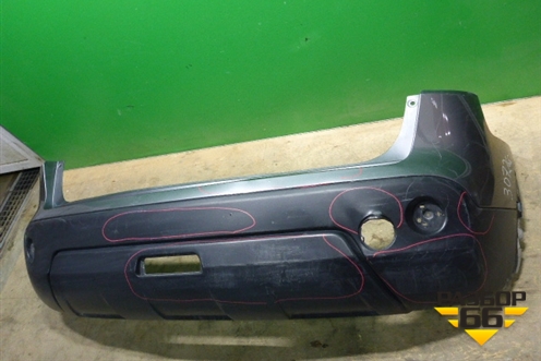 Бампер задний (85022JD00H) для Nissan Qashqai (J10E) с 2006-2013г (Кашкай)