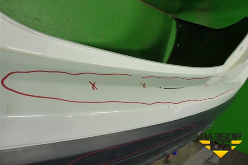 Бампер задний (после 2015г под накладки) (6410C996ZZ) для Mitsubishi Outlander с 2012-2024г (Аутлендер)