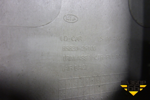 Обшивка стойки центральная верхняя левая (858302F100) для Kia Cerato с 2003-2009г
