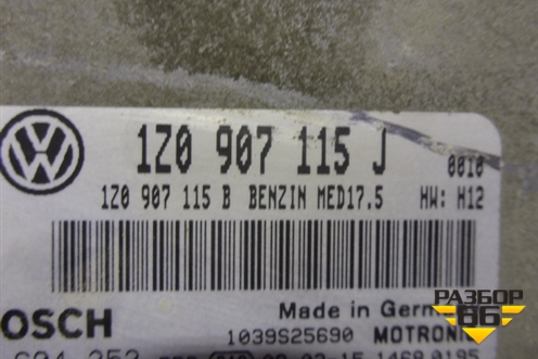 Блок управления двигателем (1.8л МКПП BZB) (1Z0907115J) для Skoda Octavia (А5) с 2004-2013г