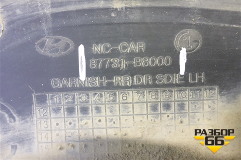 Накладка двери задней левой (87731B8000) для Hyundai Grand Santa Fe с 2012-2018г