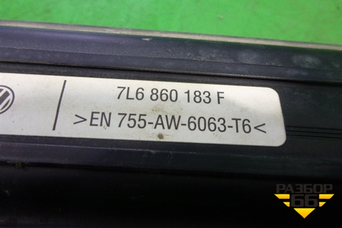 Молдинг крыши левый (7L6860183F) для Volkswagen Touareg c 2002-2010г