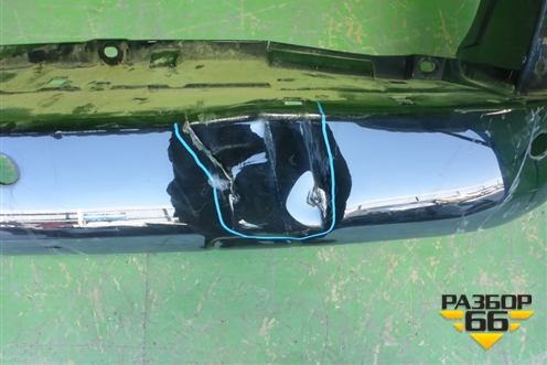 Бампер задний (до 2015г под парктроник) (5215960260) для Toyota Land Cruiser (200) с 2008г (Ленд Крузер)