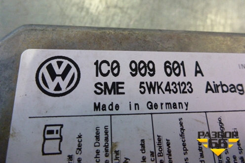 Блок управления AIR BAG (1C0909601A) для Skoda Fabia с 1999-2007г