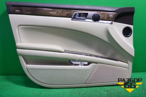 Обшивка двери передней левой под электрику (светлая кожа) для Volkswagen Phaeton с 2002-2014г