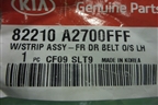 Накладка стекла переднего правого (3-х дверный кузов) (82210A2700FFF) для Kia Ceed с 2012-2018г (Сид 2)
