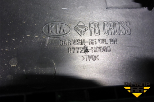 Накладка двери задней правой (X-Line) (87724H0500) для Kia Rio с 2017г