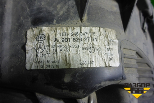 Фара правая (после 2000г галоген) (A9018202761) для Mercedes Benz Sprinter W901-905 с 1995-2006г