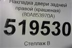 Накладка двери задней правой (крашеная) (80A853970A) для Audi Q5 с 2017г (Ку 5)