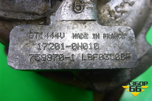 Турбина (Garrett 1.4л 1NDTV) (172010N010) для Toyota Auris с 2006-2012г