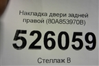 Накладка двери задней правой (S-Line) (80A853970B) для Audi Q5 с 2017г (Ку 5)