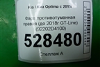 Фара противотуманная правая (до 2018г GT-Line) (92202D4100) для Kia Optima с 2015г (Оптима 4)