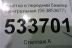 Решетка в передний бампер центральная (5E3853677) для Skoda Octavia (А8) с 2019г