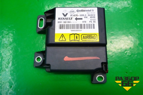 Блок управления AIR BAG (8201163304) для Renault Duster I с 2010-2021г