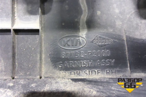 Накладка двери задней правой (87732P2000) для Kia Sorento IV с 2020г
