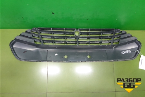 Решетка в передний бампер центральная (BK2117B968ABW) для Ford Tourneo Custom с 2014г (Торнео Кустом)
