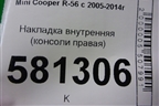 Накладка внутренняя (консоли правая) для Mini Cooper R56 с 2005-2014г