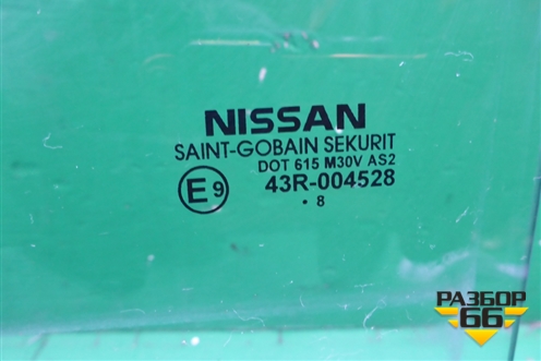 Стекло двери задней левой (хетчбэк) для Nissan Tiida (C11X) с 2004-2013г