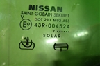 Стекло двери задней левой форточка (штатная тонировка) (82263EB300) для Nissan Navara (D40) с 2005-2015г (Навара)