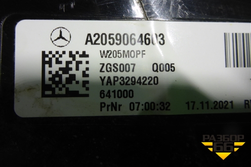 Фонарь задний правый (после 2018г) (А2059064603) для Mercedes Benz C-Klass W205 с 2014г