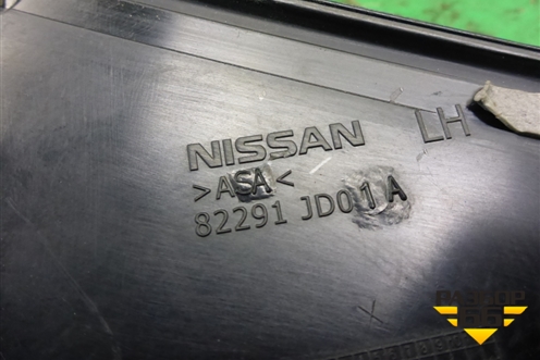 Накладка двери задней левой (на рамку) (82291JD01A) для Nissan Qashqai (J10E) с 2006-2013г