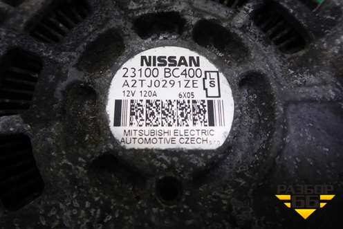 Генератор (1.6л HR16) (23100BC400) для Nissan Qashqai (J10E) с 2006-2013г