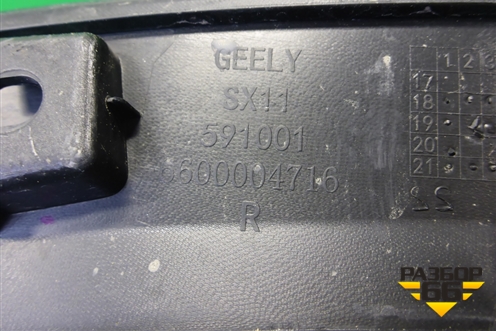 Накладка заднего крыла правого (6600004716) для Geely Coolray с 2019-2025г
