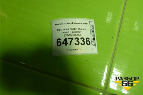 Накладка двери задней левой (на рамку) (83250S8000) для Hyundai Palisade с 2018г