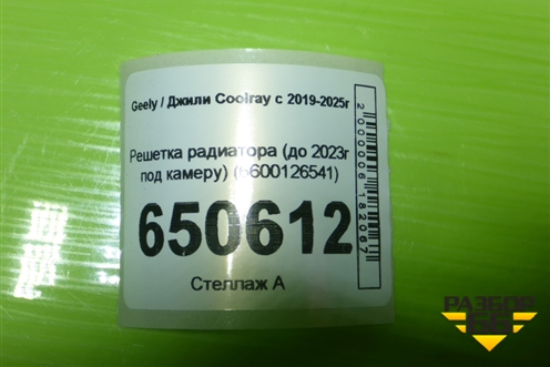 Решетка радиатора (до 2023г под камеру) (6600126541) для Geely Coolray с 2019-2025г