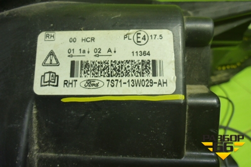 Фара правая (7S7113W029AH) для Ford Mondeo 4 с 2006-2014г