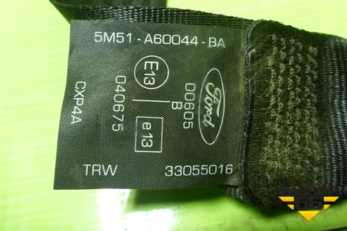 Ремень безопасности задний центральный (5M51A60044BA) для Ford Focus 2 с 2008-2011г (Фокус)
