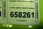 Стекло двери задней правой для Hyundai Sonata-5 с 2001г