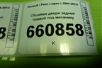 Обшивка двери задней правой под механику (8200576862) для Renault Logan с 2004-2015г