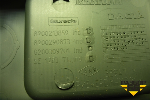 Консоль (задняя часть) (8200213859) для Renault Logan с 2004-2015г