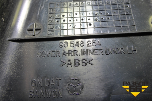 Накладка двери задней левой уголок (96548254) для Chevrolet Lacetti с 2003г (Лачетти)