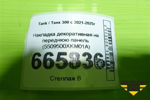Накладка декоративная на переднюю панель (5509500XKM01A) для Tank 300 с 2021-2025г