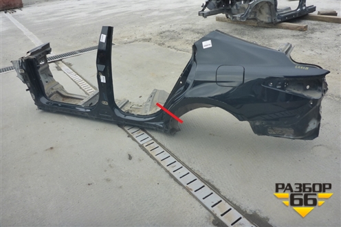 Порог со стойкой левый (6131233090) для Toyota Camry XV70 с 2017-2026г (Камри)